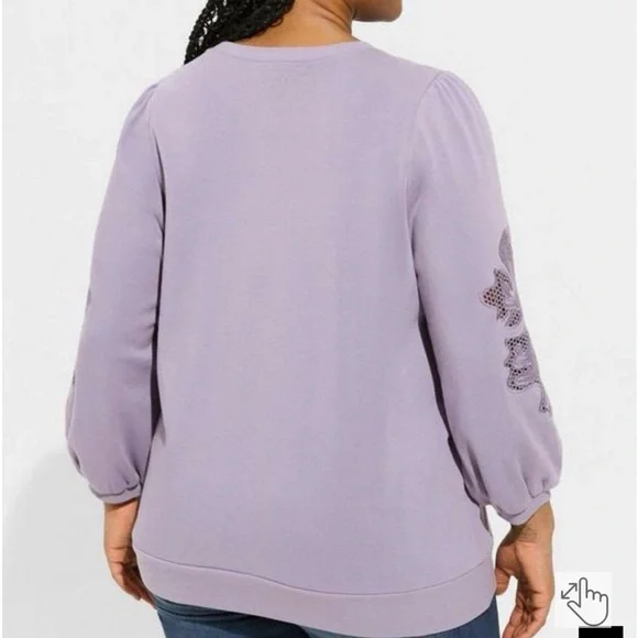 Lavender Embroidered Women's Top - Picture 3 of 6